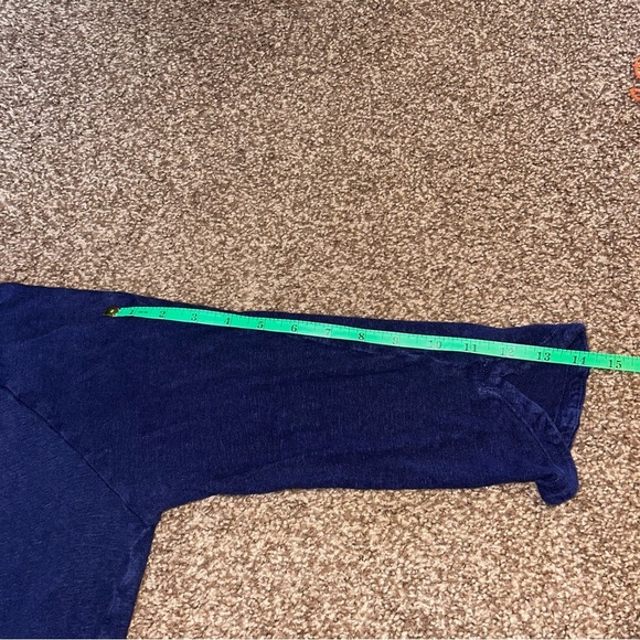 Lilly Pulitzer Navy Mandarin Collar Buttoned Blouse - Picture 6 of 6